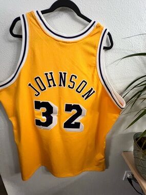 Mitchell & Ness Yellow Hardwood Classics Patch Jersey Panel